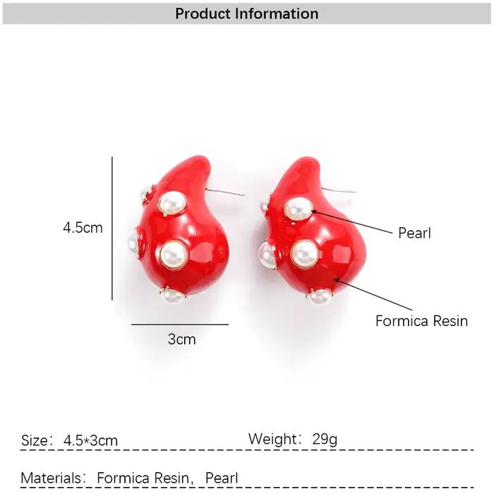 Boucles d'oreilles géométriques en perles, bijoux à la mode de haute qualité en plusieurs couleurs, accessoires polyvalents adaptés à diverses Occasions