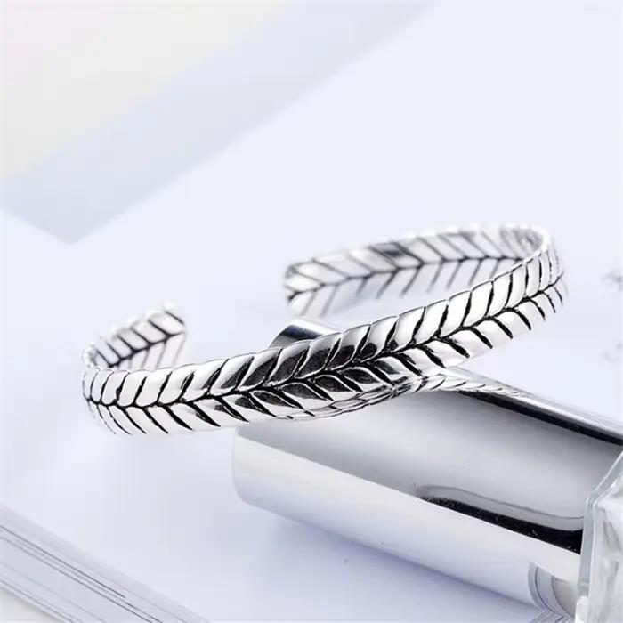 Bracelets tressés créatifs en argent regardé 925, bijoux de personnalité du cuir chevelu, bracelets populaires exquis, salle Mars, SL078, nouveau