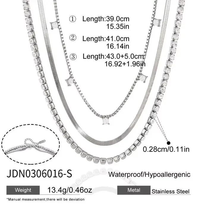 Collier multicouche empilable européen en acier inoxydable anti-allergie, minimaliste, pour femme, de qualité supérieure, polyvalent, chaîne de clavicule, cadeaux