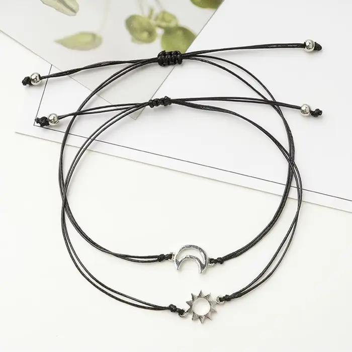 Bracelets de carte de navire de chia, longue distance, bracelet de promesse de mariage, cadeau d'anniversaire de fête pour les meilleurs amis, 16%, ensemble de 3 pièces