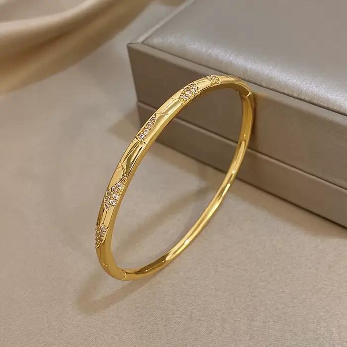 Greatera – Bracelet fin incrusté de diamants à motifs irréguliers, plaqué or, Design Original fin, cadeau de fête pour femmes