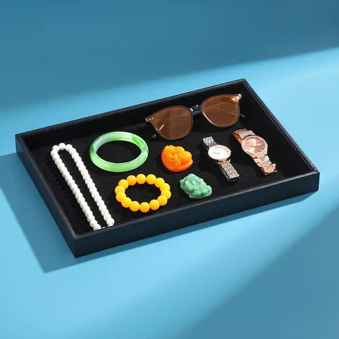 Boîte de rangement de bijoux, boîte de rangement de colliers, bagues, boucles d'oreilles, boîte de rangement de Classification, boîte d'exposition de broches de bijoux, tiroir organisateur plateau out