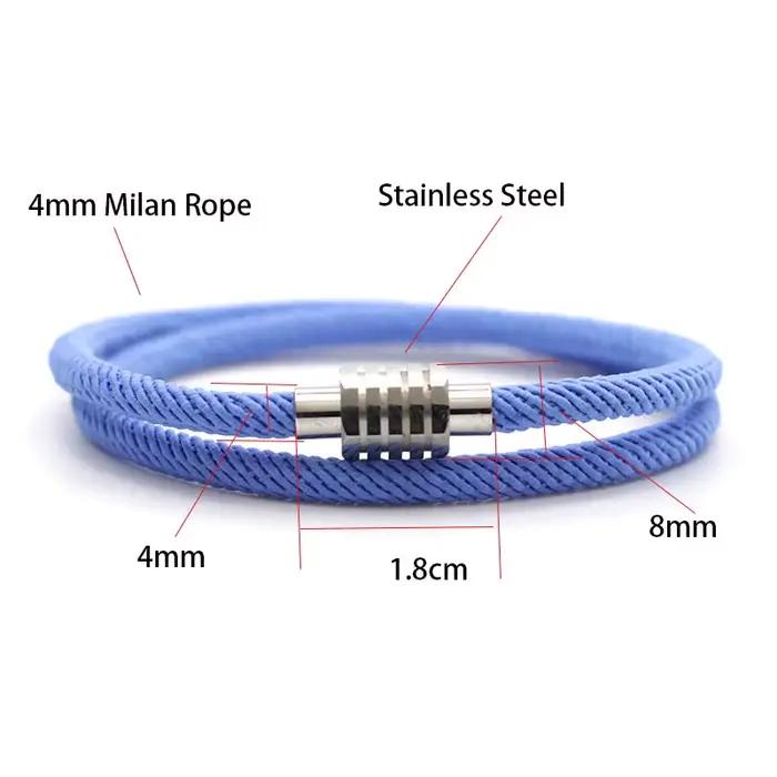 Nouveau Bracelet porte-bonheur fil rouge Homme femme ne se décolore pas en acier inoxydable Braslet Distance aimant Bracelet cadeau pour les amoureux Pulseira