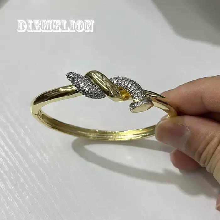 Bracelet à ongles pour femmes, offre spéciale, Bracelets bicolores populaires en Europe et aux états-unis, en Zircon scintillant, bijoux de fête
