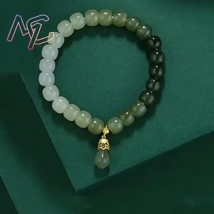 Bracelet de fleurs Hetian naturelles, plaqué or 18 carats, agate, tourmaline, exquis, bijoux sexy pour jeunes filles, cadeau de mode