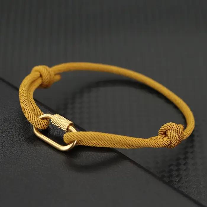 Bracelet de survie réglable pour hommes, avec Options multicolores, fermoir en acier inoxydable, aventures en plein air, corde de qualité A de 3mm, nouvelle collection