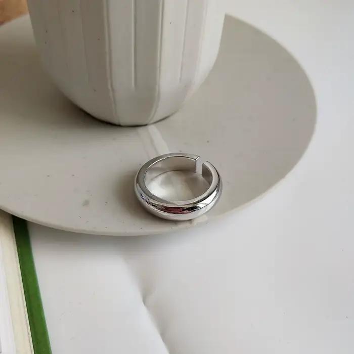 Bagues lisses originales en argent Sterling 925 pour femmes, bague de fiançailles de mariage, Vintage, bijoux fins