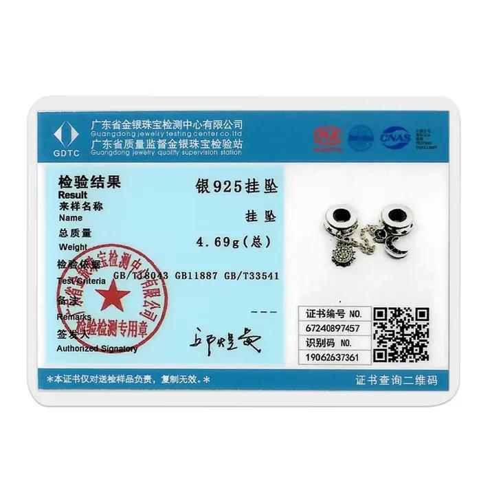 Chaîne de sécurité en argent 925, motif bande de cœurs, perles de charme pour bracelet original, bijoux DIY