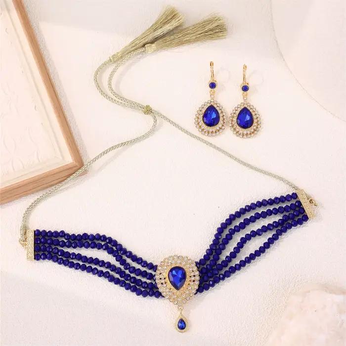 Ensemble de bijoux à la mode pour femmes marocaines – Accessoires traditionnels luxueux pour les fêtes de mariage et les cadeaux de vacances