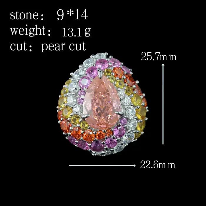 WUIHA Vintage 100% 925 argent Sterling laboratoire saphir haute teneur en carbone diamants pierres précieuses Cocktail mariage bague de fiançailles bijoux fins