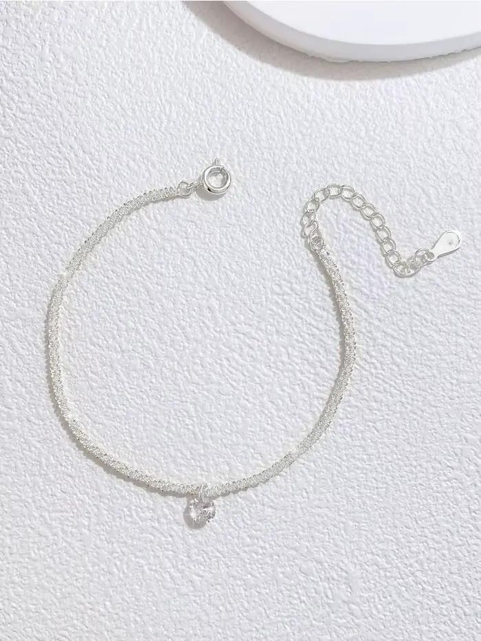 DWJ – Bracelet rond brillant en diamant Moissanite pour femmes, 0.5 Carat, en argent Sterling 925, bijoux fins de luxe pour fiançailles et mariage