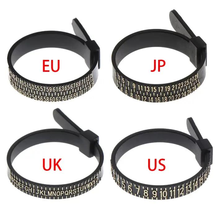 Jauge de mesure de bague UK/US, jauge de mesure de doigt officielle britannique/américaine pour hommes et femmes, tailles A-Z, outils de mesure de bijoux