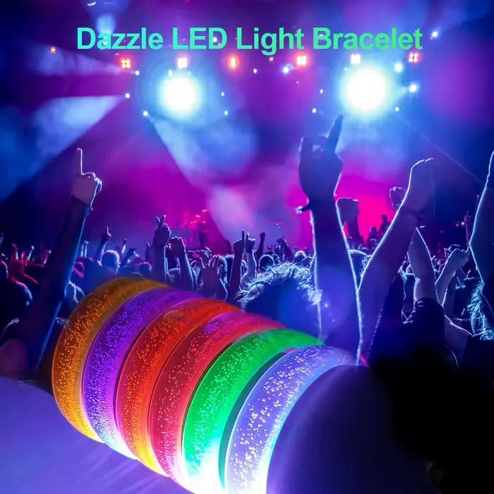 Bracelet lumineux Led pour Concert, fête, Bar, brille dans la nuit, brassard de sport lumineux, fournitures de fête, décoration de fête