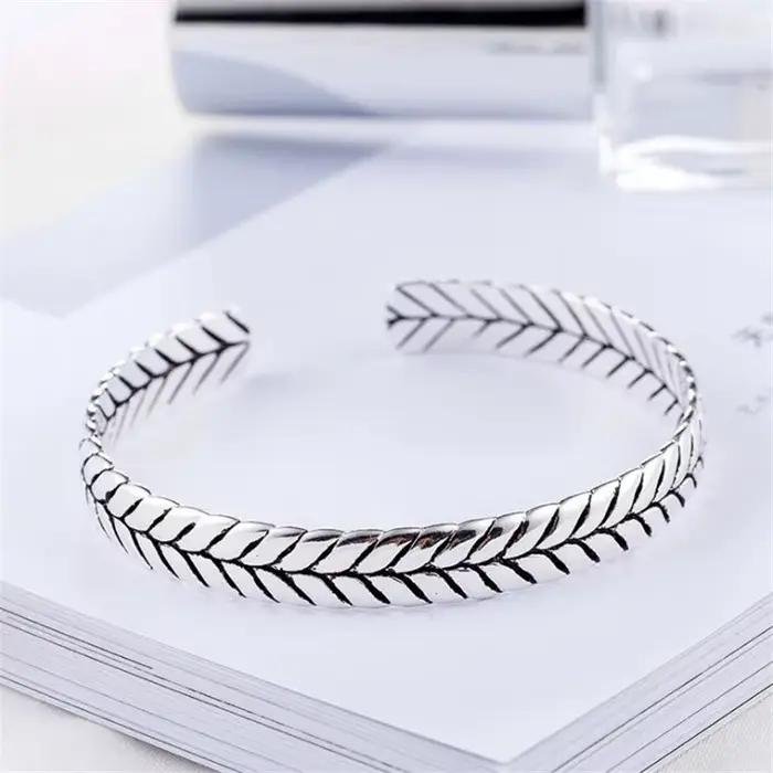 Bracelets tressés créatifs en argent regardé 925, bijoux de personnalité du cuir chevelu, bracelets populaires exquis, salle Mars, SL078, nouveau