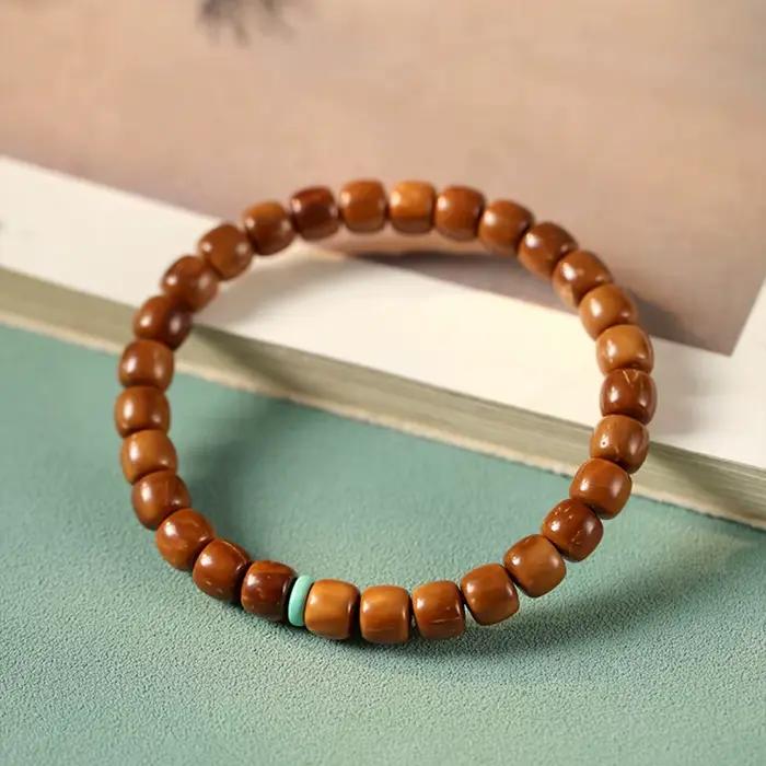 Collection Cook Bodhi vieille perle Bracelet à cercle unique artistique Simple magnésite Turquoise entretoise WenPlay seau perle main chaîne