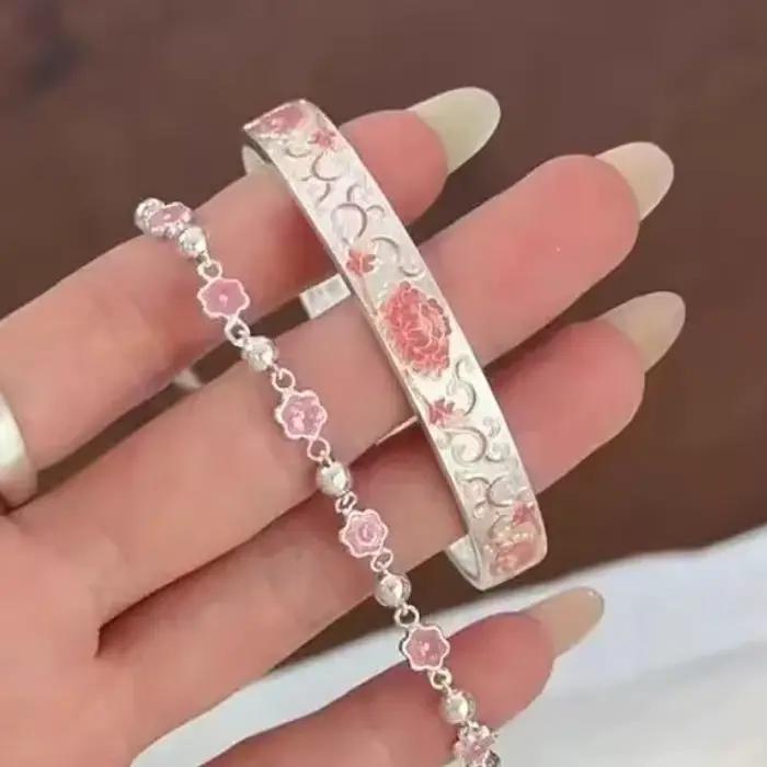 VIVILADY charmant géométrie fleur Vintage lumière luxe Bracelet pour femmes mode bijoux minimaliste accessoires vente en gros fête