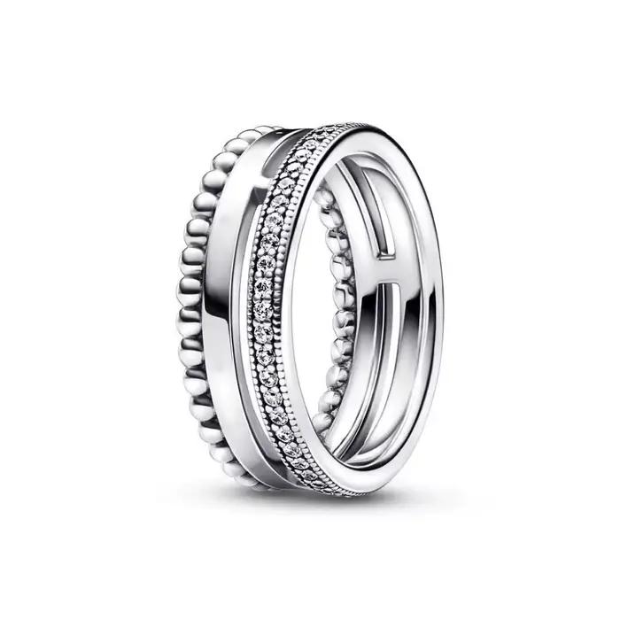 Bague Sun Star avec nœud en forme de flocon de neige scintillant, bijoux en argent pur S925 pour femmes, adaptés aux cadeaux de la Saint-Valentin