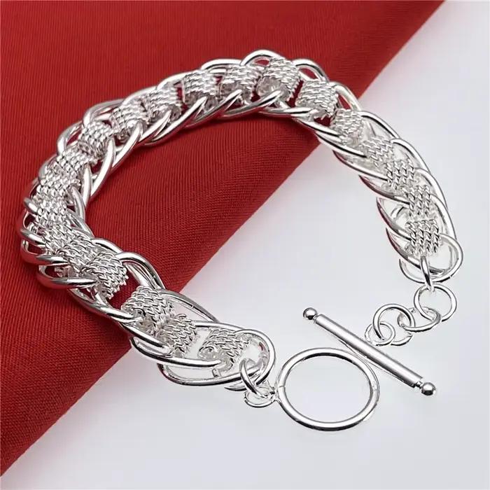 Andara – Bracelet en argent Sterling 925, en maille ronde, à la mode, pour femmes, bijoux de fiançailles, cadeaux de mariage