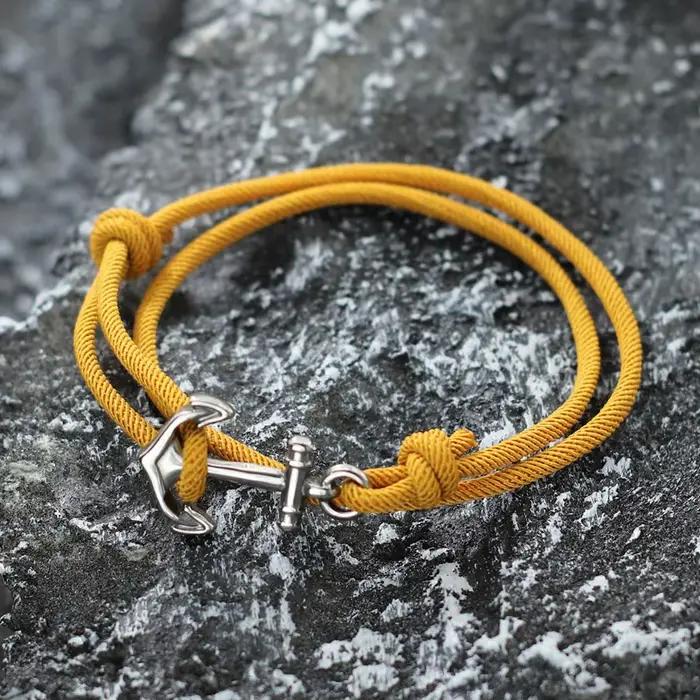 Nouveau Bracelet minimaliste pour hommes, fait à la main, coulissant, réglable, nautique, 3mm, chaîne Marine fine, Bracelet en acier inoxydable