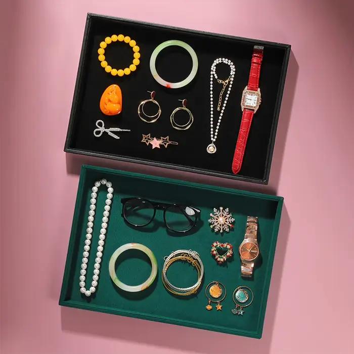 Boîte de rangement de bijoux, boîte de rangement de colliers, bagues, boucles d'oreilles, boîte de rangement de Classification, boîte d'exposition de broches de bijoux, tiroir organisateur plateau out