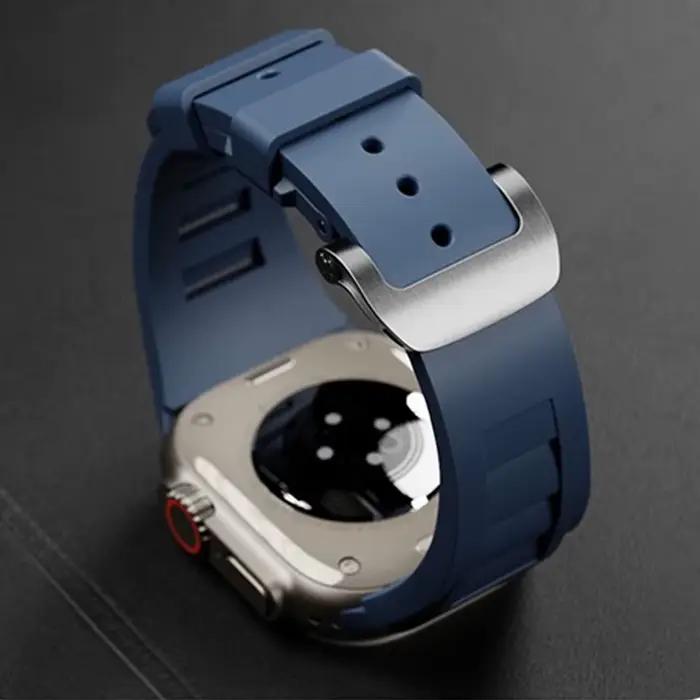 Bracelet de sport pour Apple Watch Ultra 3 2 49mm, en caoutchouc, pour iWatch série 11 10 46mm 9/8/7 45mm 6/SE 44mm, en Silicone pour hommes