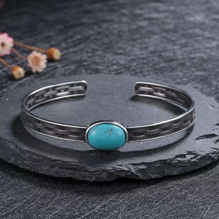 Bracelet en argent Vintage en Labradorite naturelle, œil de tigre, réglable, bijoux fins pour femmes, cadeau de saint valentin