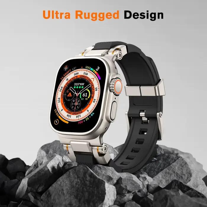 Bracelet de Sport en TPU pour hommes, pour Apple Watch Ultra 3/2 49mm 46mm 45mm 44mm 42mm, Bracelet en Silicone pour Iwatch série 11 10 9 8 7 6