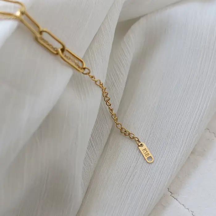 Amaiyllis-Bracelet de perles d'eau douce en or 18 carats pour femme, bijoux faits à la main, nar, double couche, Boho, Kolye