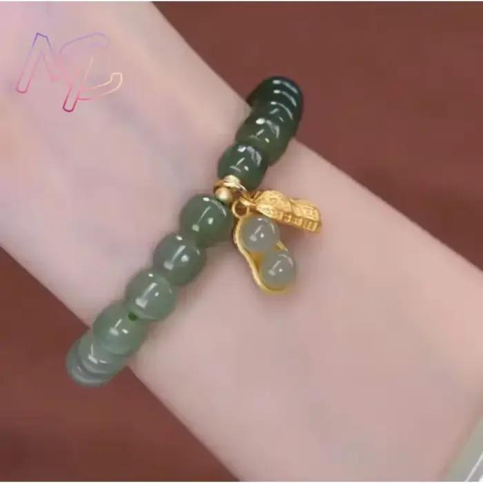 Bracelet de fleurs Hetian naturelles, plaqué or 18 carats, agate, tourmaline, exquis, bijoux sexy pour jeunes filles, cadeau de mode