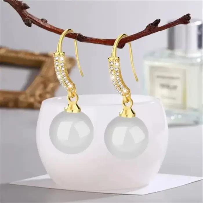 SOMILIA rétro palais vert Hotan Jade boucles d'oreilles pour femmes 12mm pierre naturelle 18k or 925 pur argent bijoux pour femmes C82281