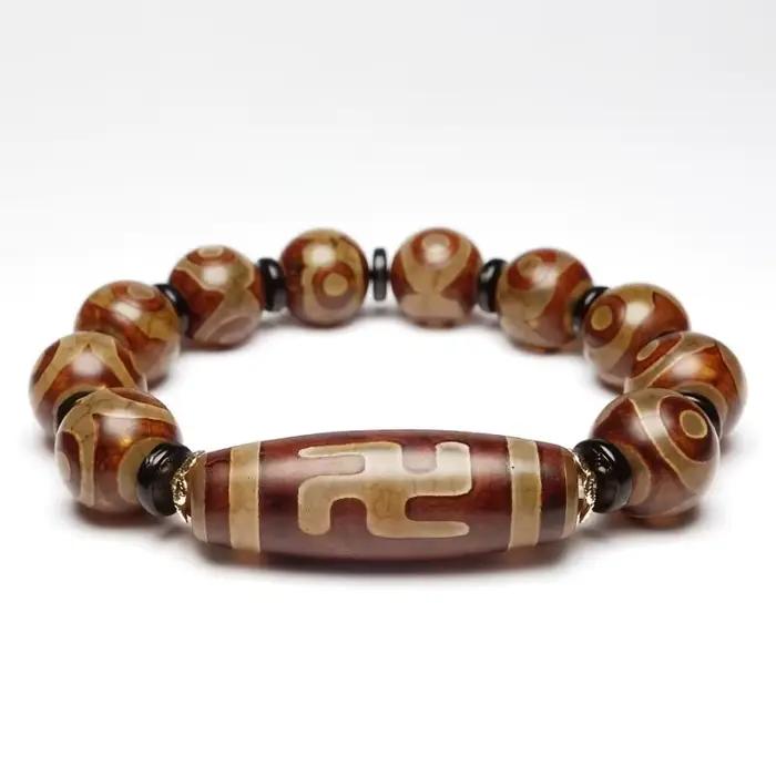 Bracelets de style agate vintage, accessoires de bijoux unisexes rétro