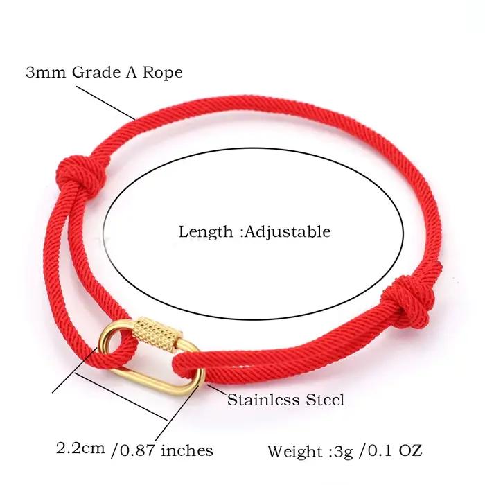 Bracelet de survie réglable pour hommes, avec Options multicolores, fermoir en acier inoxydable, aventures en plein air, corde de qualité A de 3mm, nouvelle collection