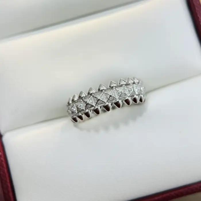 Bague de luxe en argent Sterling 925 véritable pour femmes, Rivets, pyramide, Triangle, balle, Micro Zircon, accessoires de marque Fine, bijoux