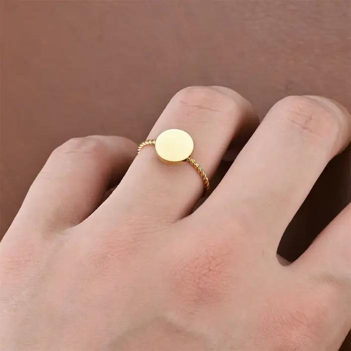 Bagues de mariage personnalisées pour femmes, acier inoxydable, bande de couple, nom des travailleurs, amoureux, cadeaux de bijoux romantiques