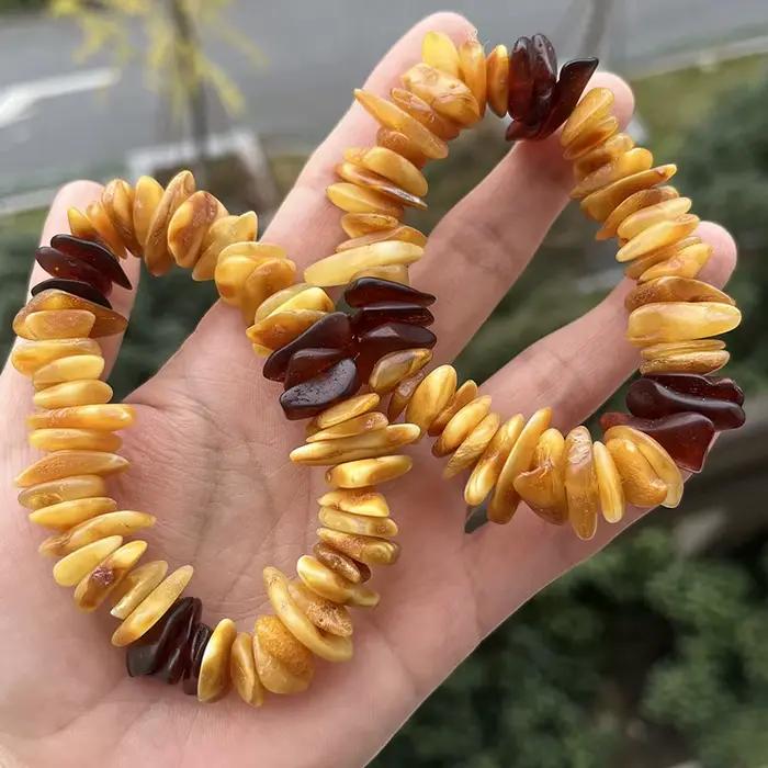 Bracelets en ambre véritable, cadeau 100% authentique, fait à la main, unisexe, miel de la baltique naturel, perles de cerise, ambre de guérison, fournisseur de bijoux à faire soi-même