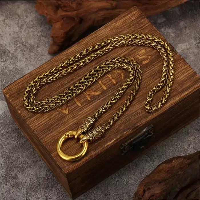 Collier vintage en chaîne os de dragon pour femme, pendentif cercle simple et tendance, bijoux de rue, cadeaux