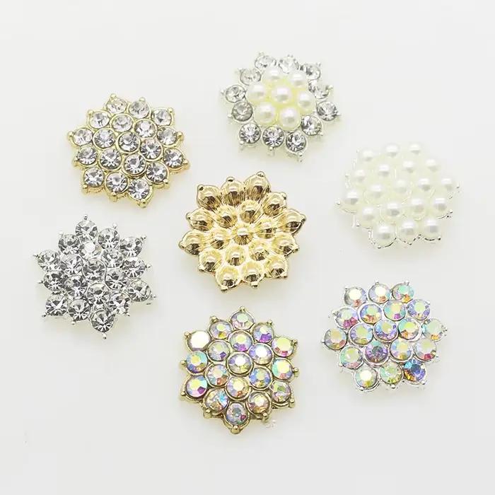 Meilleure vente brillant alliage 10 pièces/ensemble strass perle bijoux décorations vacances à la main produits créatifs accessoires en gros