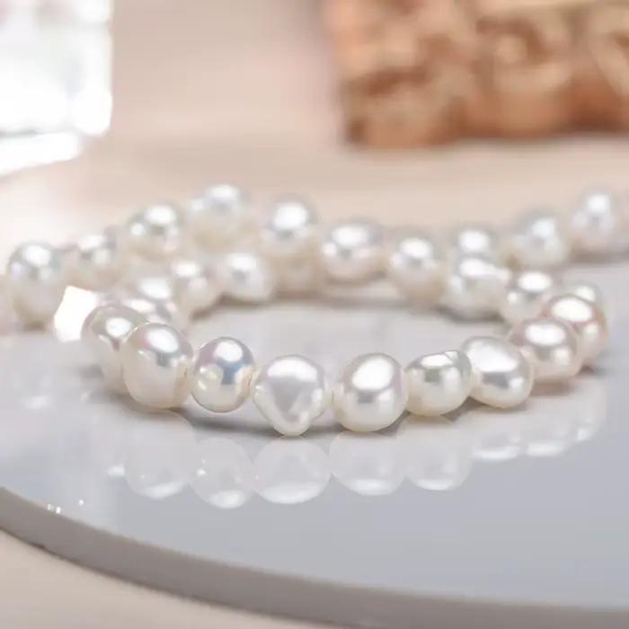 Collier de perles d'eau douce baroques naturelles 5-6mm, bijoux à la mode pour cadeau, collier ras du cou en argent Sterling 925 pour femmes et filles