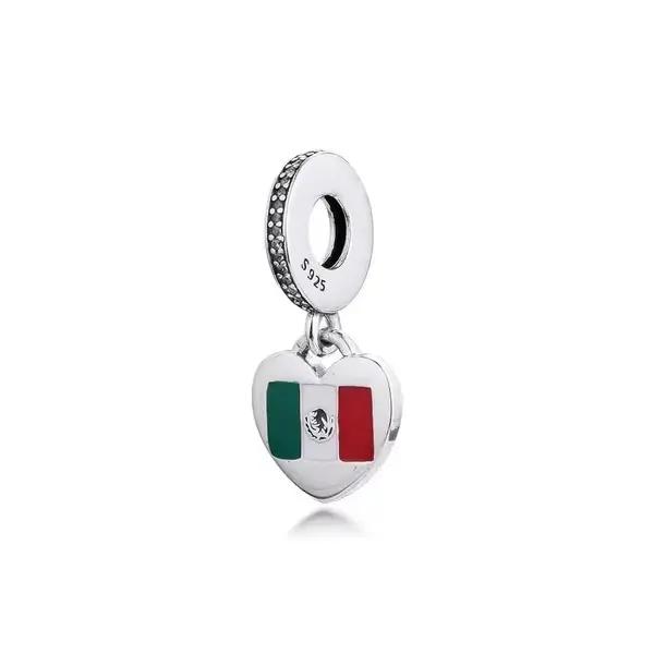 Breloques de mode en argent sterling 925, drapeaux de pays du monde (Espagne, Colombie, Brésil, Pologne), souvenir de voyage, cadeau de bijoux DIY pour femme