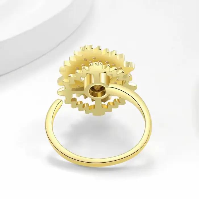 Sam Panda – bague rotative en argent Sterling 925 pour femmes, avec diamant et Zircon, pour soulager le stress, bijoux réglables, vente en gros