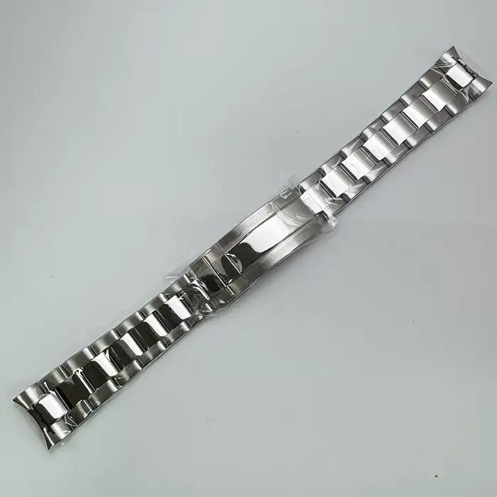 Bracelet Oyster/Jubilee en acier massif argenté, largeur 20MM, boucle Ad Justment pour boîtier de montre Datejust SUB GMT NH35 36/40mm