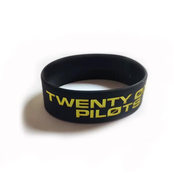 Bracelet en Silicone de mode 1 pouce, Bracelets de sport pour hommes et femmes, bijoux, vente en gros, offre spéciale