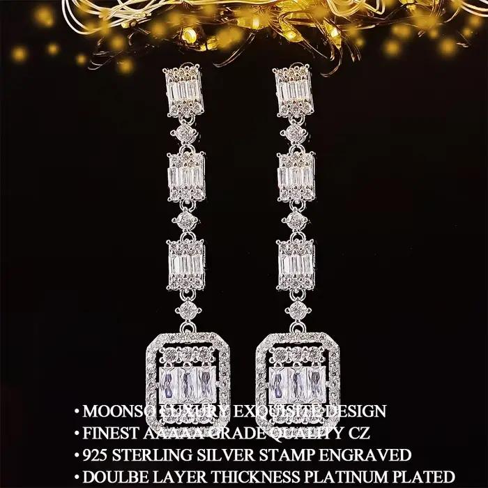 Moonso – ensemble de bijoux de luxe Vintage couleur argent, 2 pièces par ensemble, dubaï africain pour femmes de mariage, cadeau musulman turc J7229