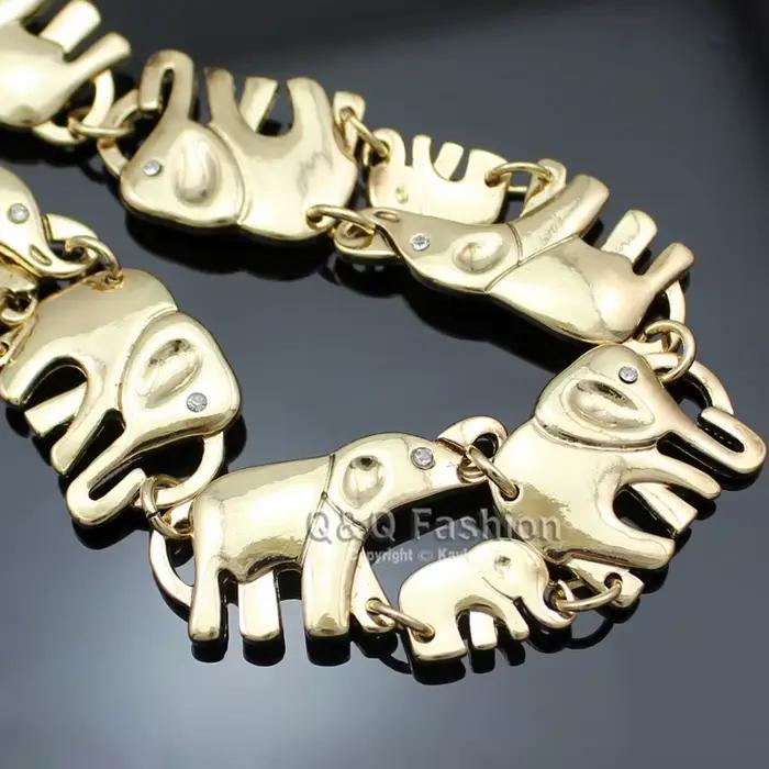 RechicGu-Collier vintage pour femme, pendentif éléphant géométrique, lien bébé, collier hindou, mode punk, bijoux pour homme, cadeaux
