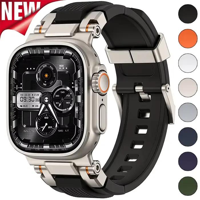 Bracelet de Sport en TPU pour hommes, pour Apple Watch Ultra 3/2 49mm 46mm 45mm 44mm 42mm, Bracelet en Silicone pour Iwatch série 11 10 9 8 7 6