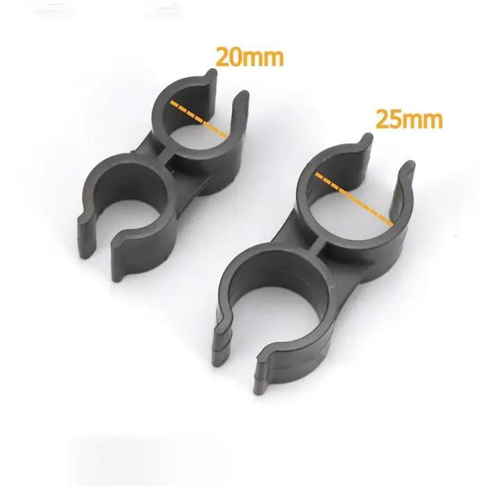 6 pièces Nouvelles pinces pour tuyaux en PVC 20/25 mm, type double U, pour irrigation agricole, support de tuyau d'eau, outil de jardin