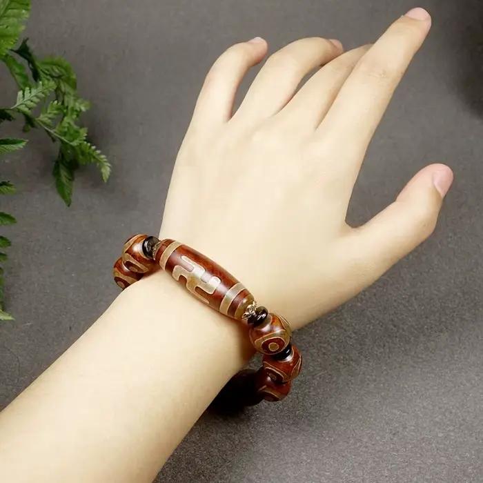 Bracelets de style agate vintage, accessoires de bijoux unisexes rétro