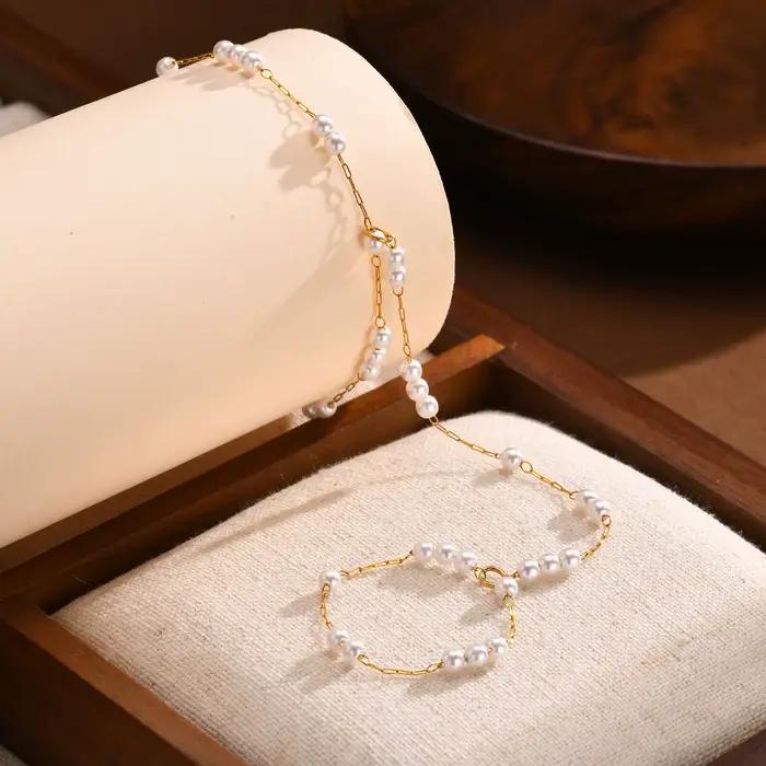 JOLady-Bracelet de Poignet Vintage Exquis pour Femme, Bague, Breloques, Perles, Ensemble de Bijoux Chimaestiques