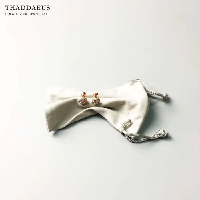 Boucles d'oreilles boule de pierre blanche plaquée or Rose, bijoux fins romantiques européens pour femmes, cadeau en argent Sterling 925 pur