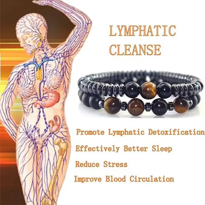2 pièces/ensemble Bracelet de guérison magnétique soulagement de la douleur de l'arthrite, perte de poids thérapie de bijoux sains guérir le sommeil, Bracelet en hématite